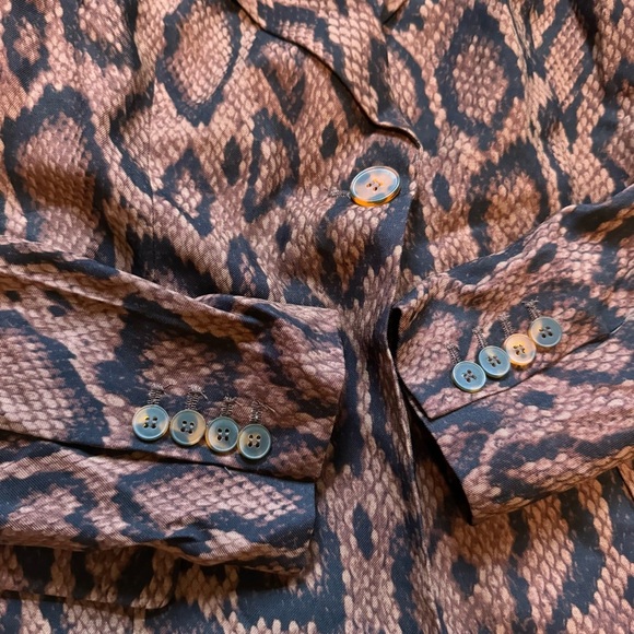 NWT Danielle Bernstein Shaped Blazer in Snake Print - Size 0 - Picture 5 of 8